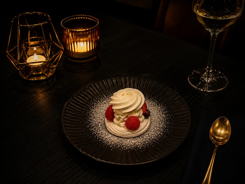 Pavlova cu fructe de pădure