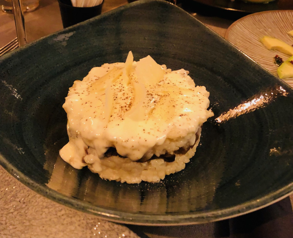 Risotto cu vinete si crema de parmezan